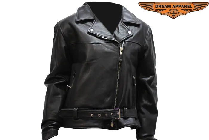 Womens Leather Motorcycle Jacket