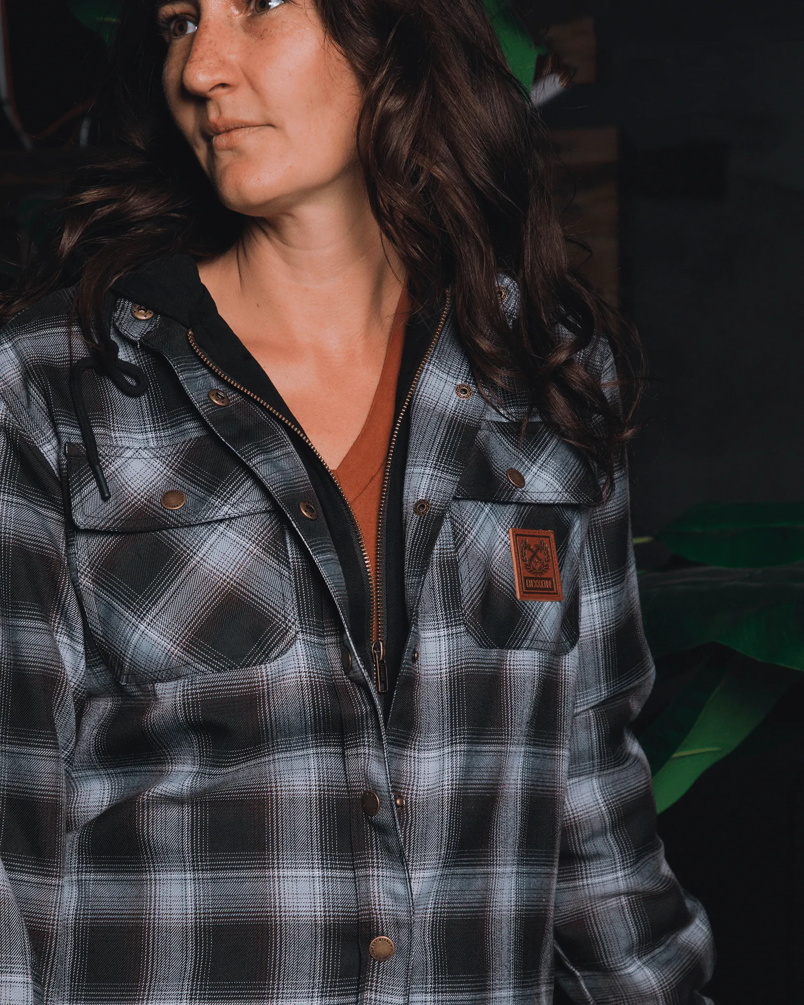 Women's Old Fashioned Hooded Flannel Jacket