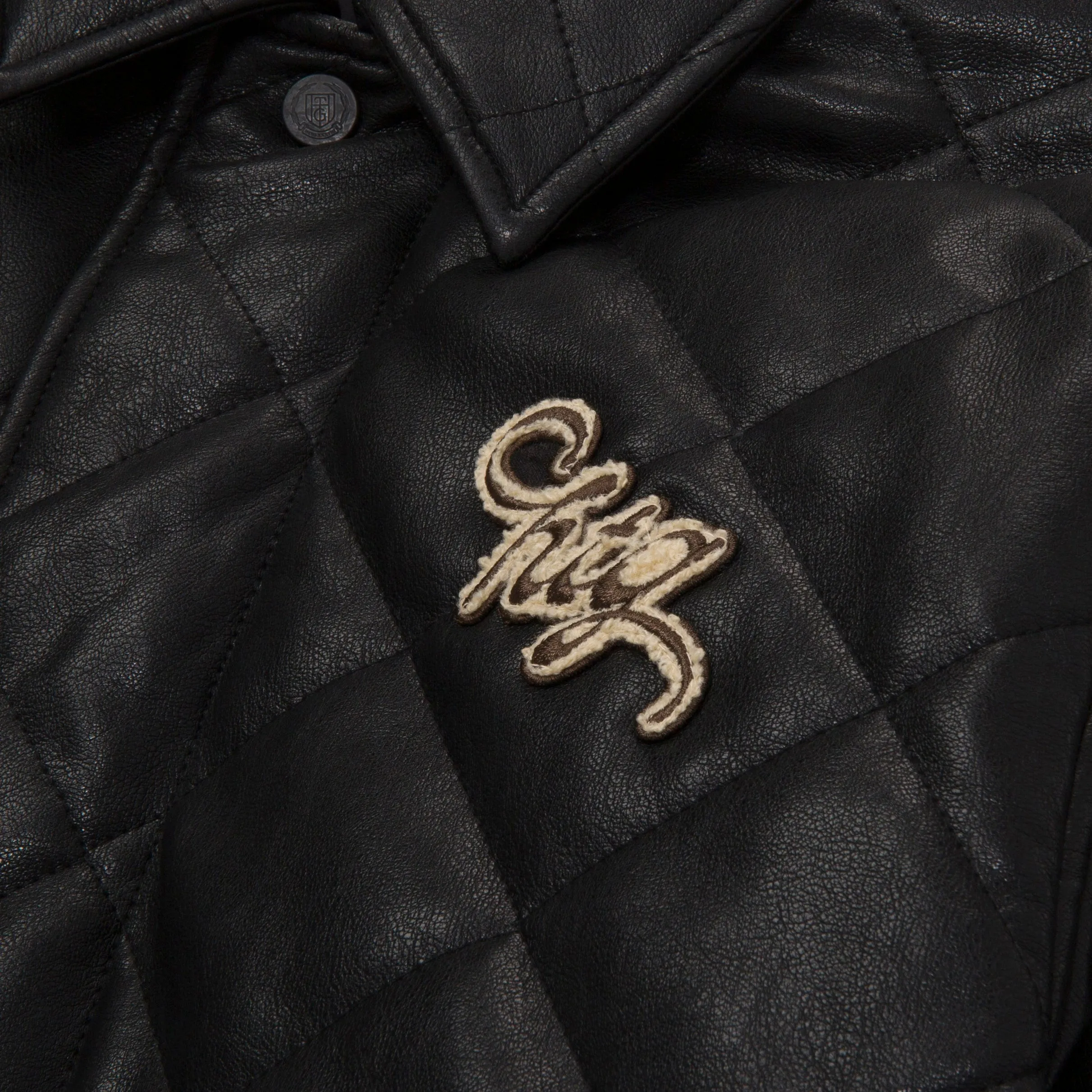 Womens Quilted Bomber - Black