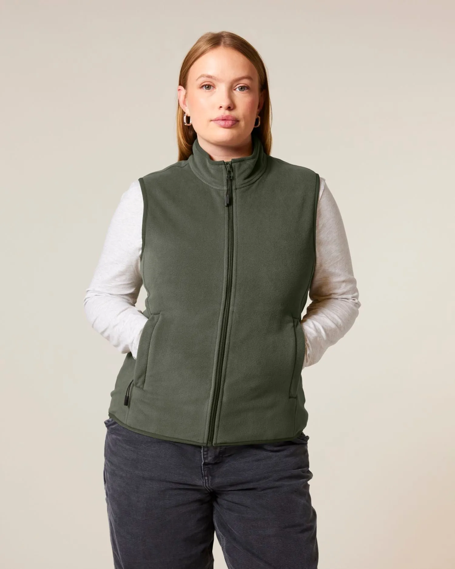 Women’s Recycled Sleeveless Fleece Jacket - 300 GSM | Stella Quester STJW241