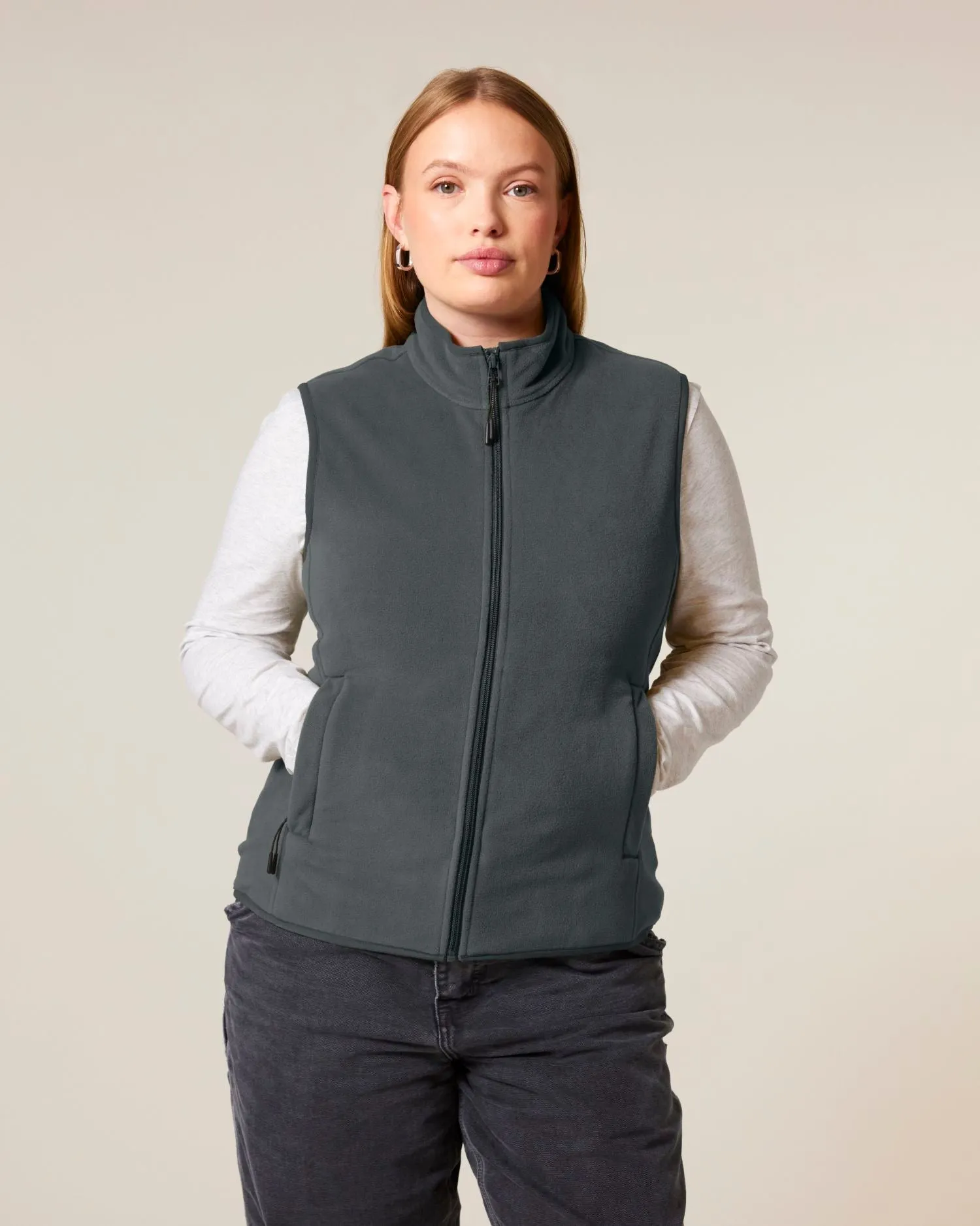 Women’s Recycled Sleeveless Fleece Jacket - 300 GSM | Stella Quester STJW241