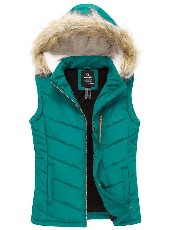 Women's Thicken Vest Quilted Padding Puffer Vest（复制）