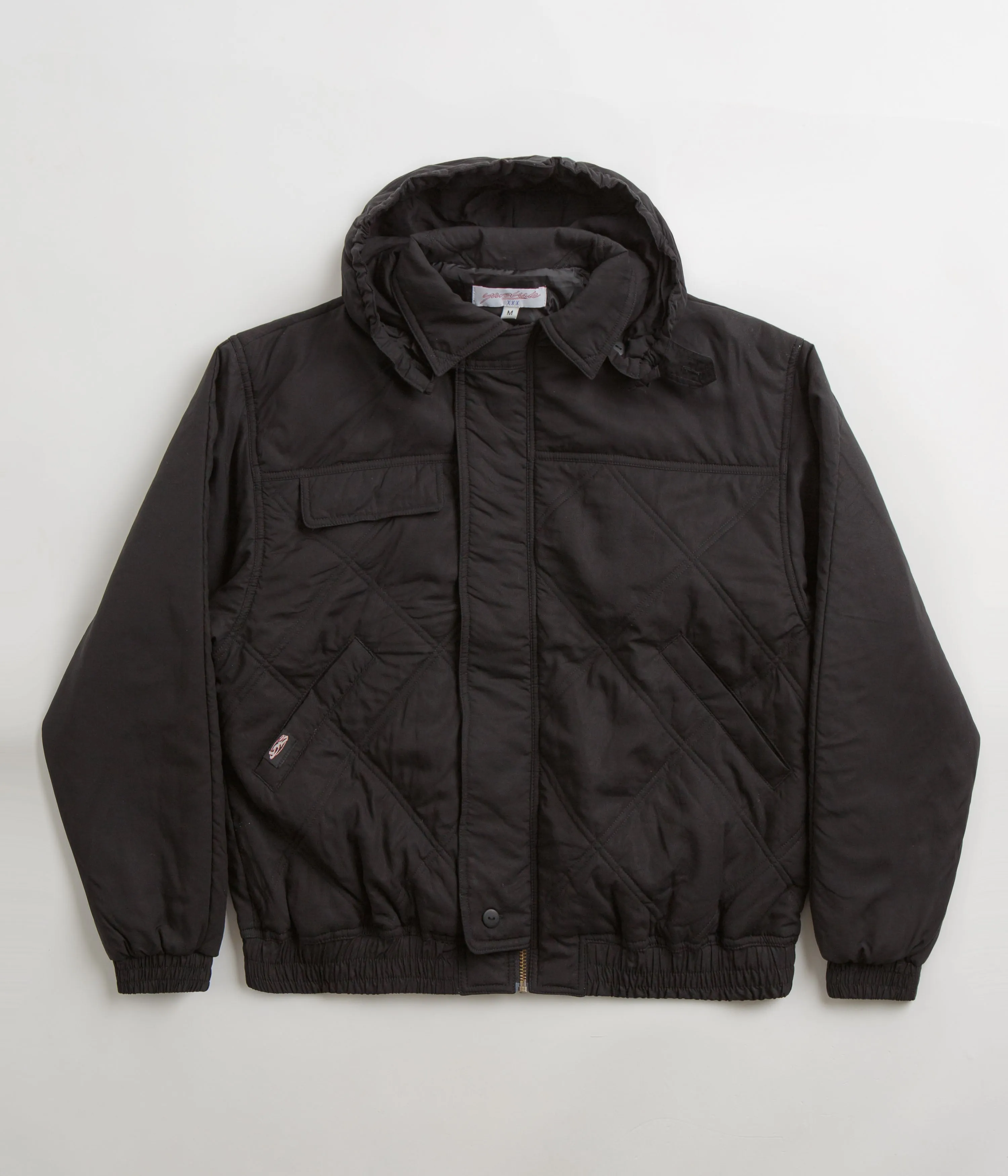 Yardsale Diamond Quilted Jacket - Black